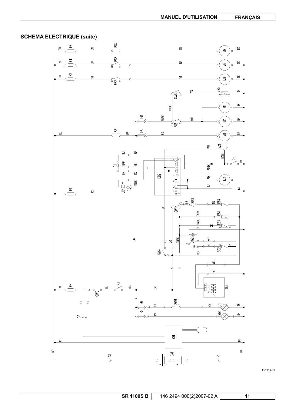 Nilfisk-Advance America SWEEPER SR 1100S B User Manual | Page 37 / 100
