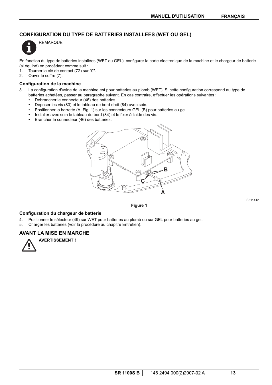 Cb a | Nilfisk-Advance America SWEEPER SR 1100S B User Manual | Page 39 / 100