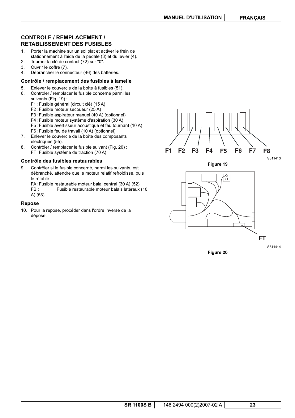 Nilfisk-Advance America SWEEPER SR 1100S B User Manual | Page 49 / 100