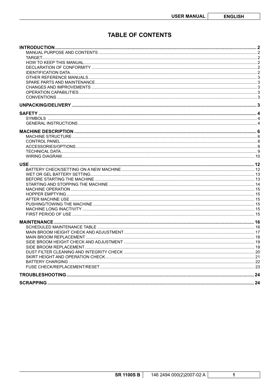 Nilfisk-Advance America SWEEPER SR 1100S B User Manual | Page 51 / 100