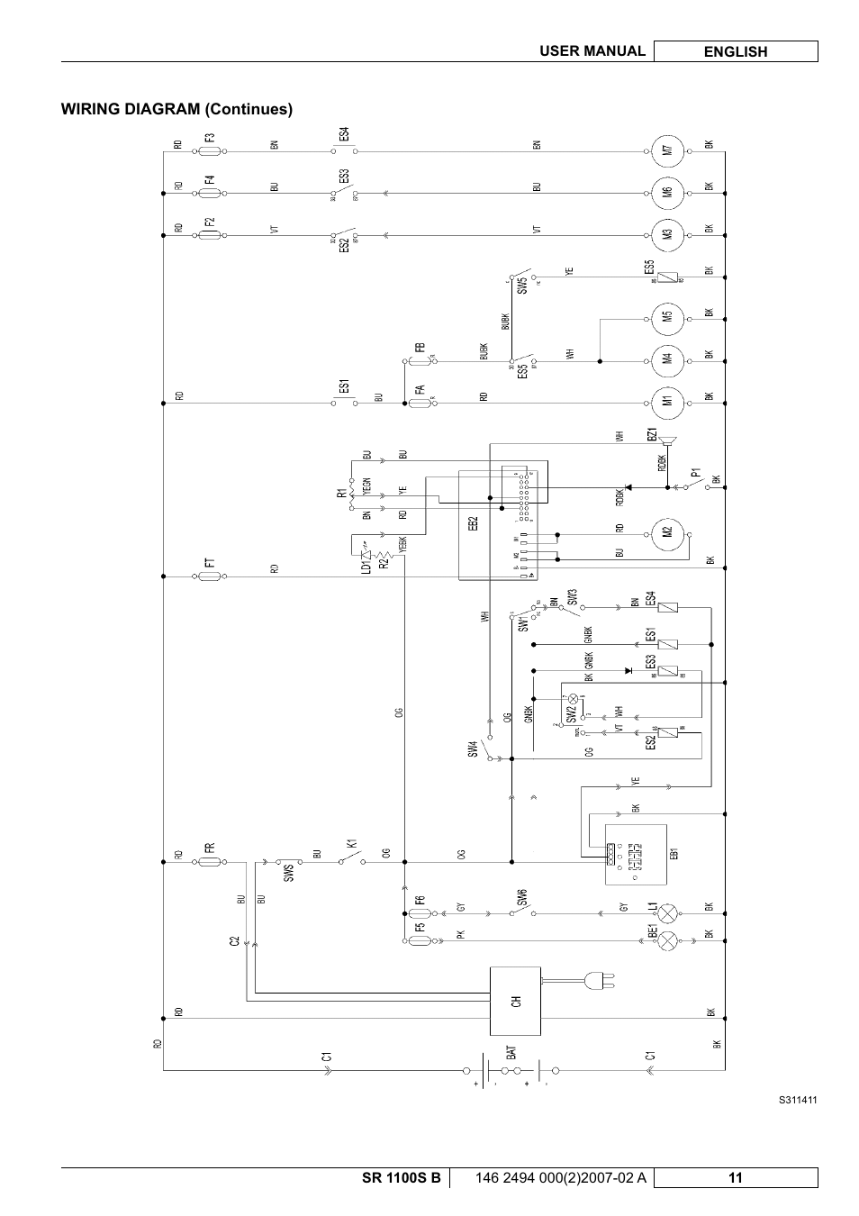 Nilfisk-Advance America SWEEPER SR 1100S B User Manual | Page 61 / 100