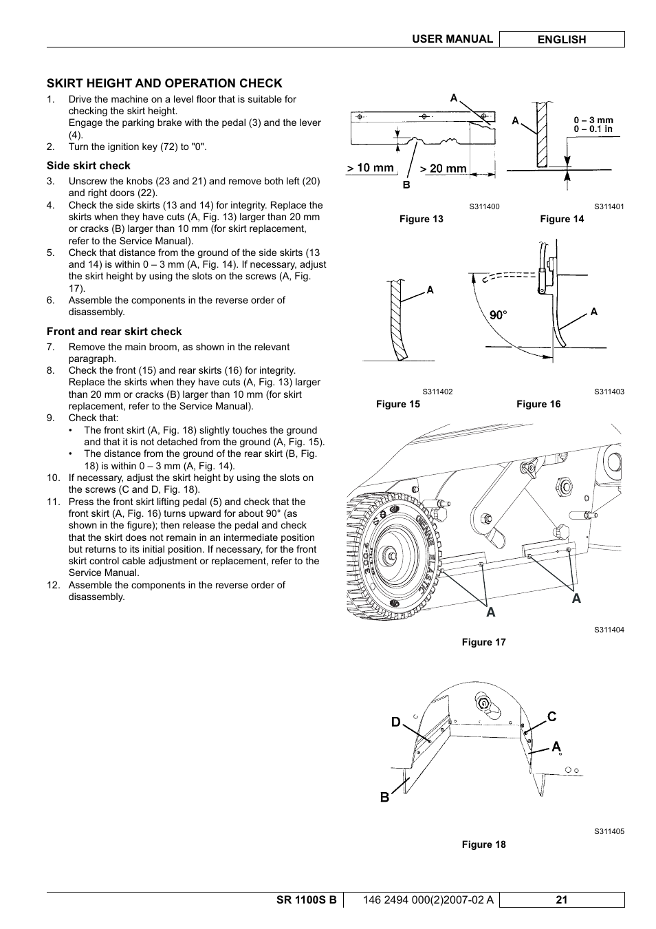 Nilfisk-Advance America SWEEPER SR 1100S B User Manual | Page 71 / 100