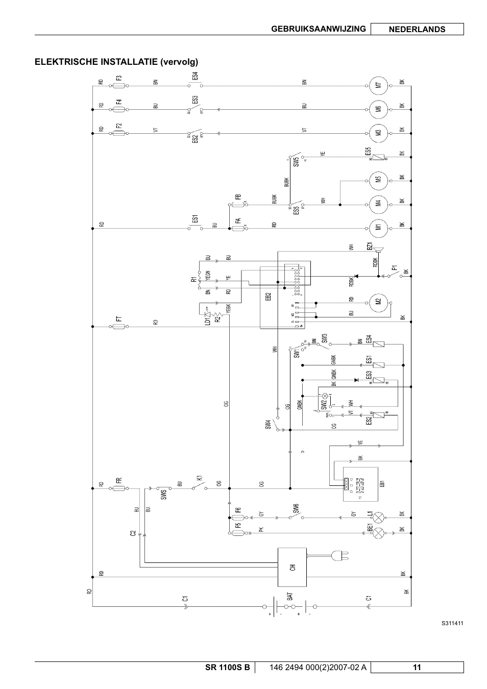 Nilfisk-Advance America SWEEPER SR 1100S B User Manual | Page 85 / 100