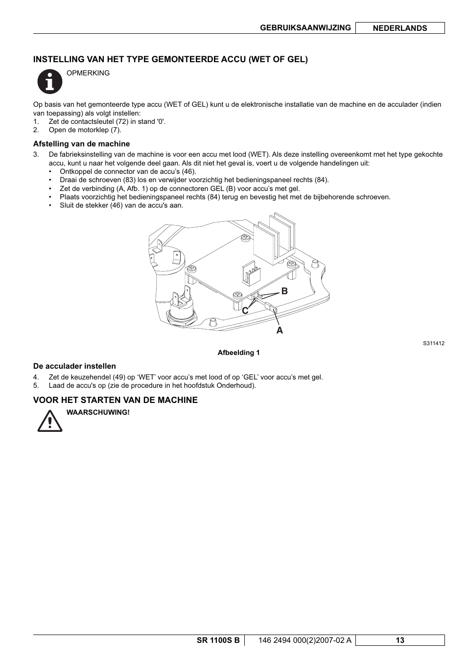 Cb a | Nilfisk-Advance America SWEEPER SR 1100S B User Manual | Page 87 / 100