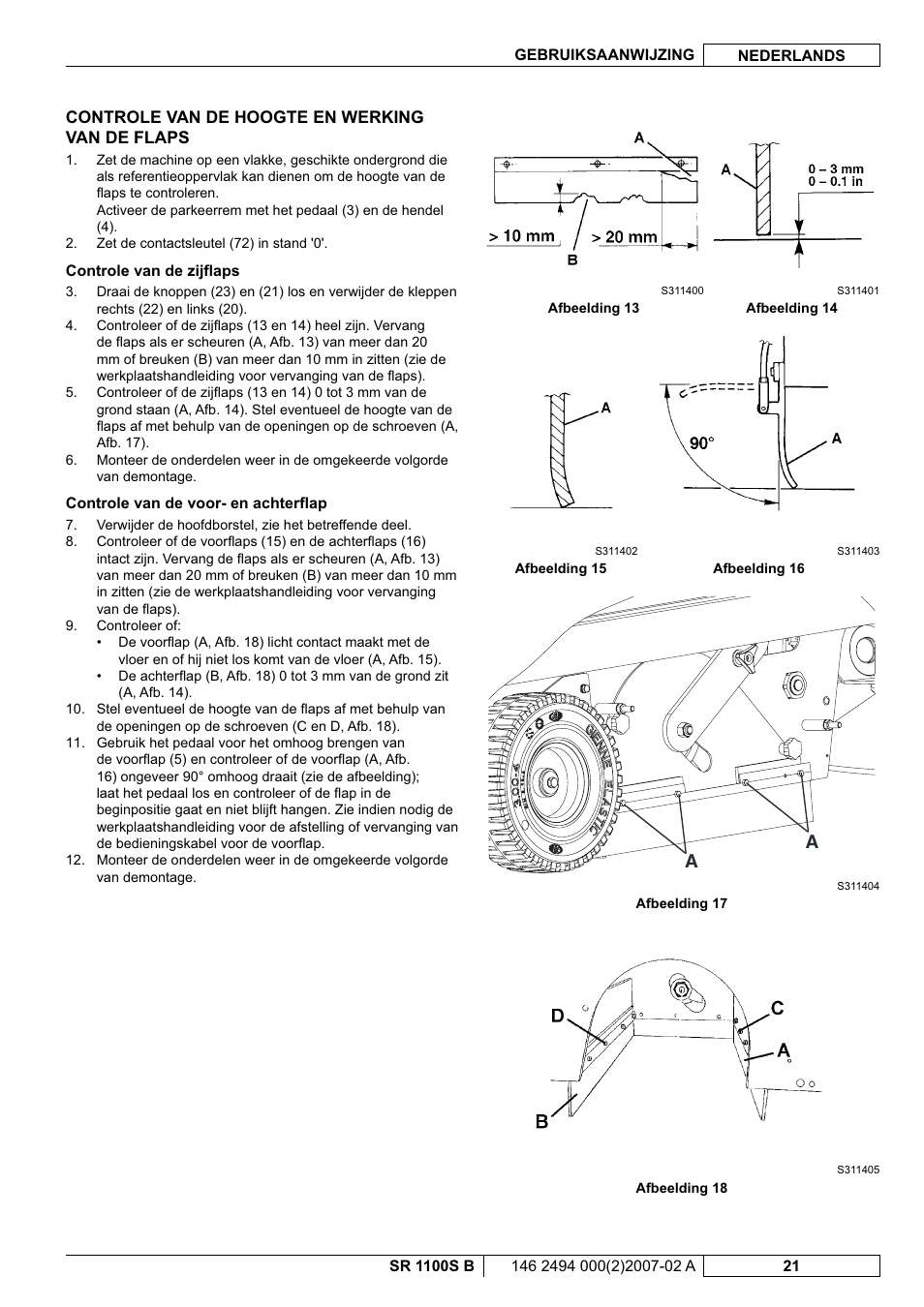 Nilfisk-Advance America SWEEPER SR 1100S B User Manual | Page 95 / 100