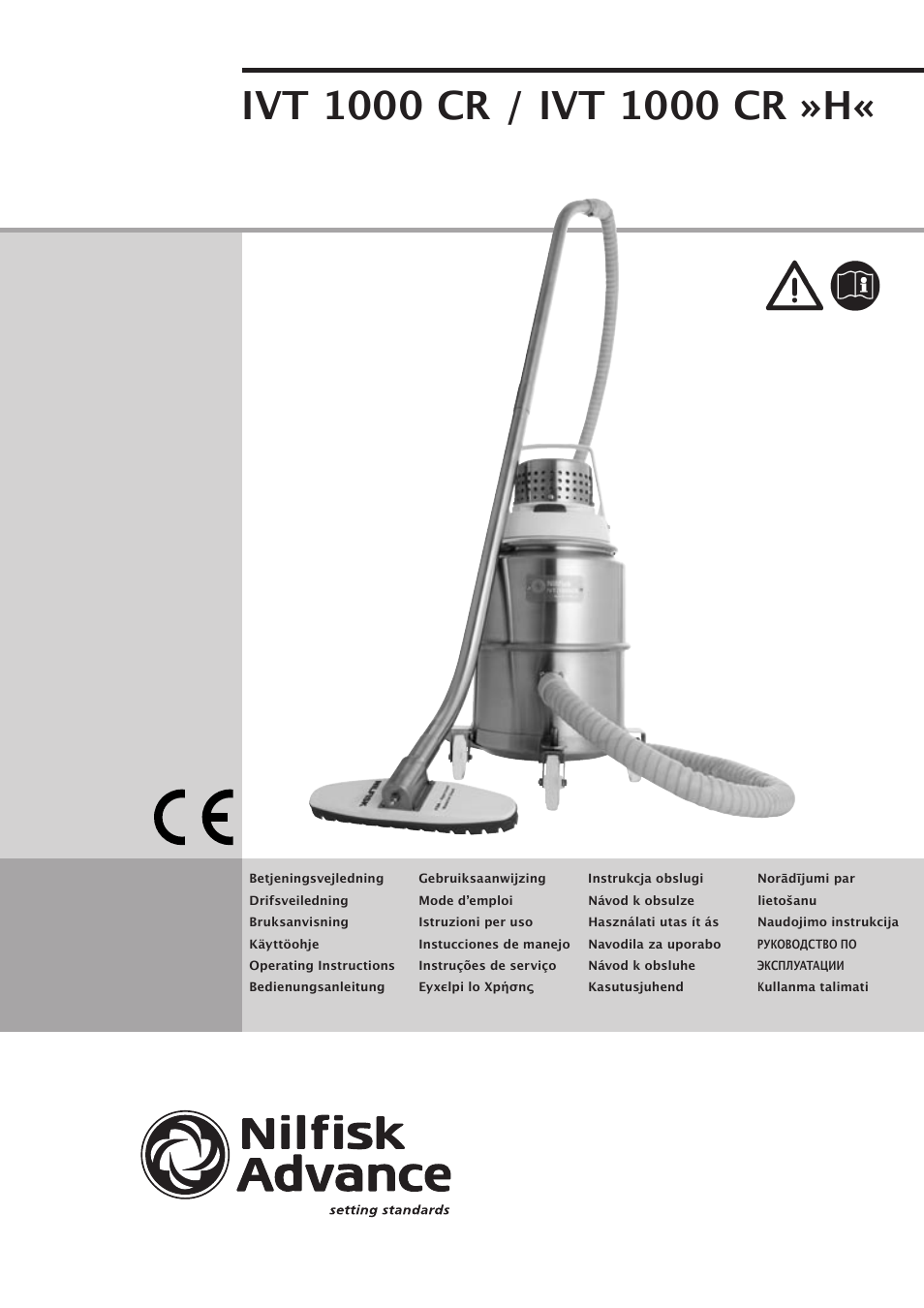 Nilfisk-Advance America IVT-1000CR User Manual | 172 pages