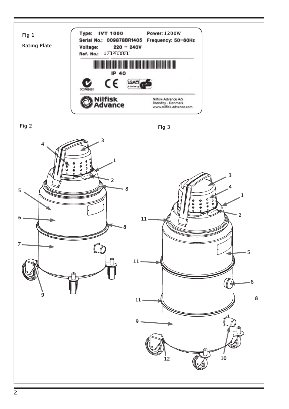 Nilfisk-Advance America IVT-1000CR User Manual | Page 2 / 172