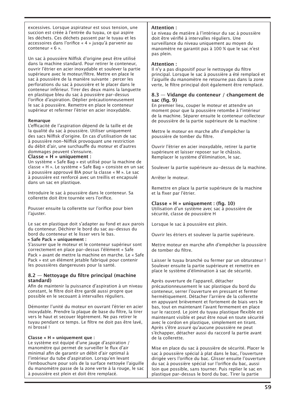 Nilfisk-Advance America IVT-1000CR User Manual | Page 59 / 172