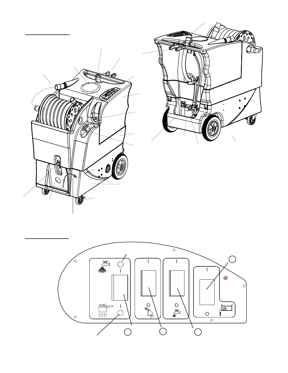 Know your machine | Nilfisk-Advance America HSC 585 User Manual | Page 4 / 13