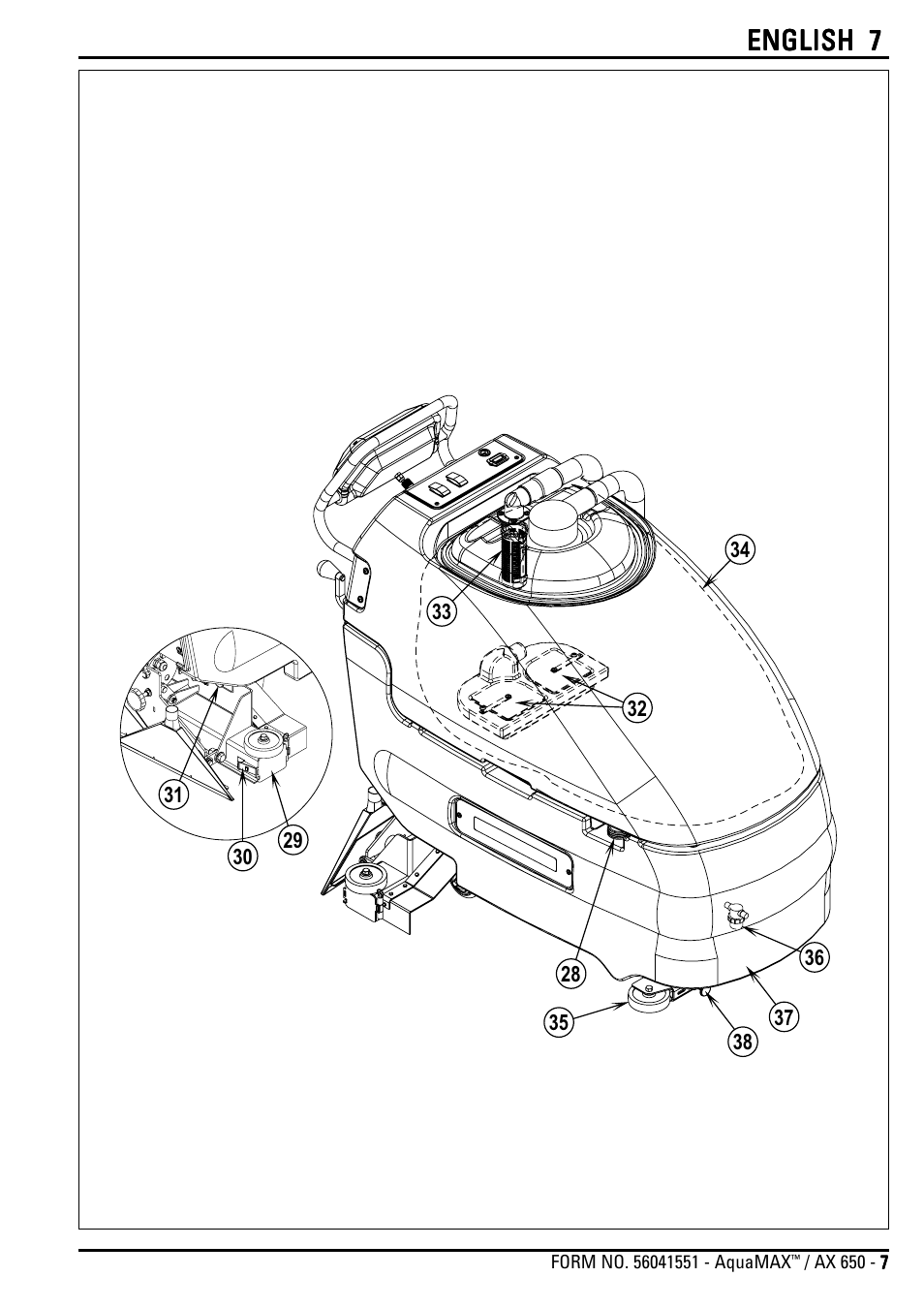 English 7 | Nilfisk-Advance America AQUAMAX AX 650 User Manual | Page 7 / 20