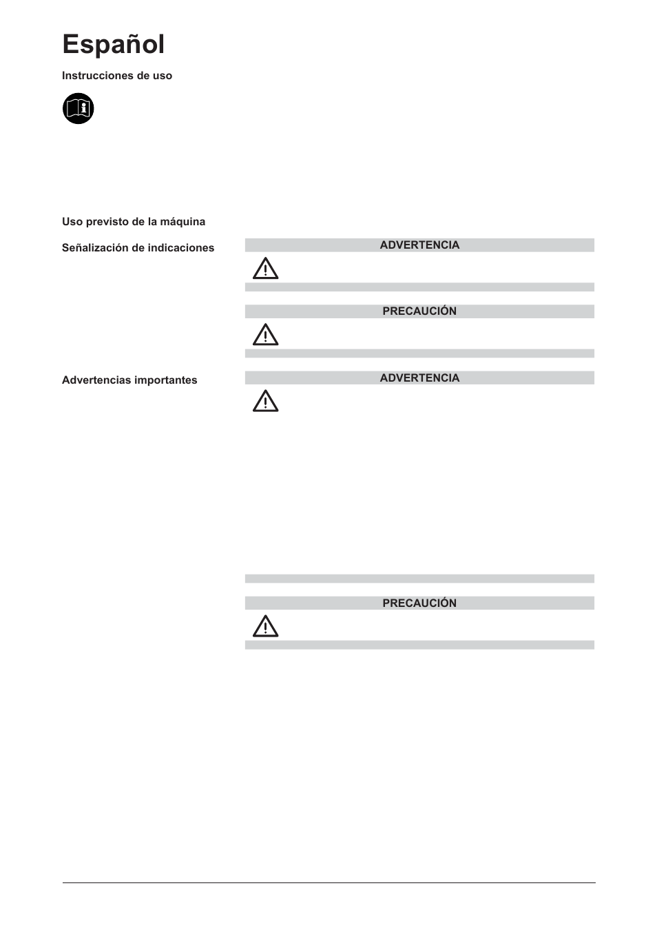 Español | Nilfisk-Advance America VC300 User Manual | Page 6 / 12