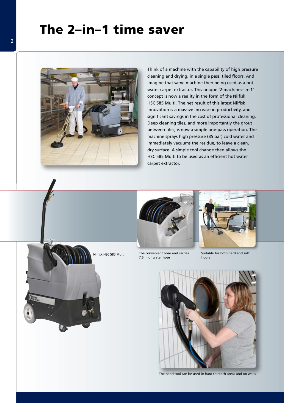 The 2–in–1 time saver | Nilfisk-Advance America HSC 585 Multi User Manual | Page 3 / 4