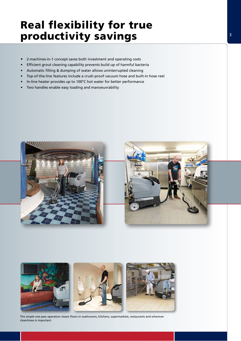 Real flexibility for true productivity savings, The 2–in–1 time saver | Nilfisk-Advance America HSC 585 Multi User Manual | Page 4 / 4
