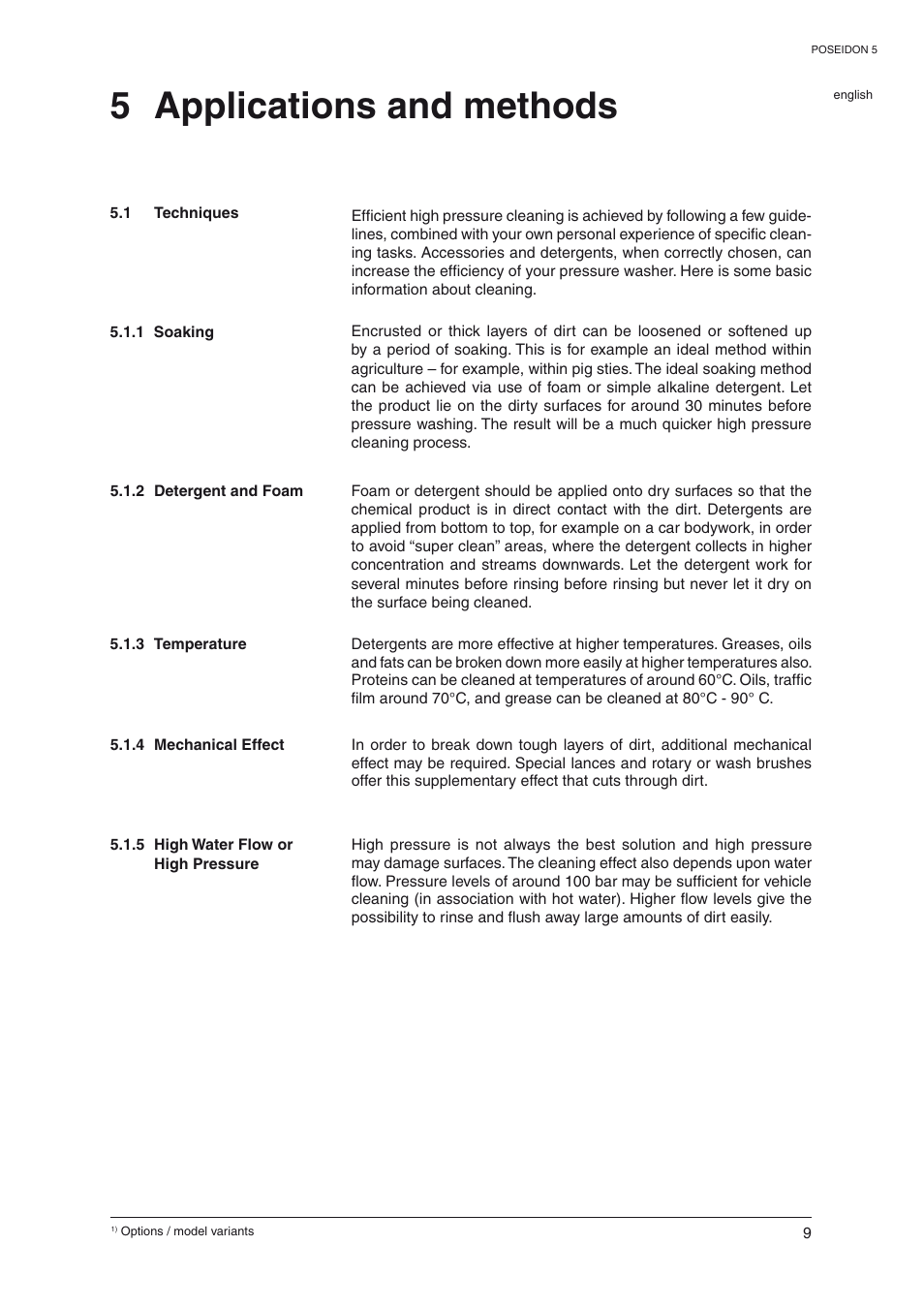 5 applications and methods | Nilfisk-Advance America 5 User Manual | Page 10 / 19
