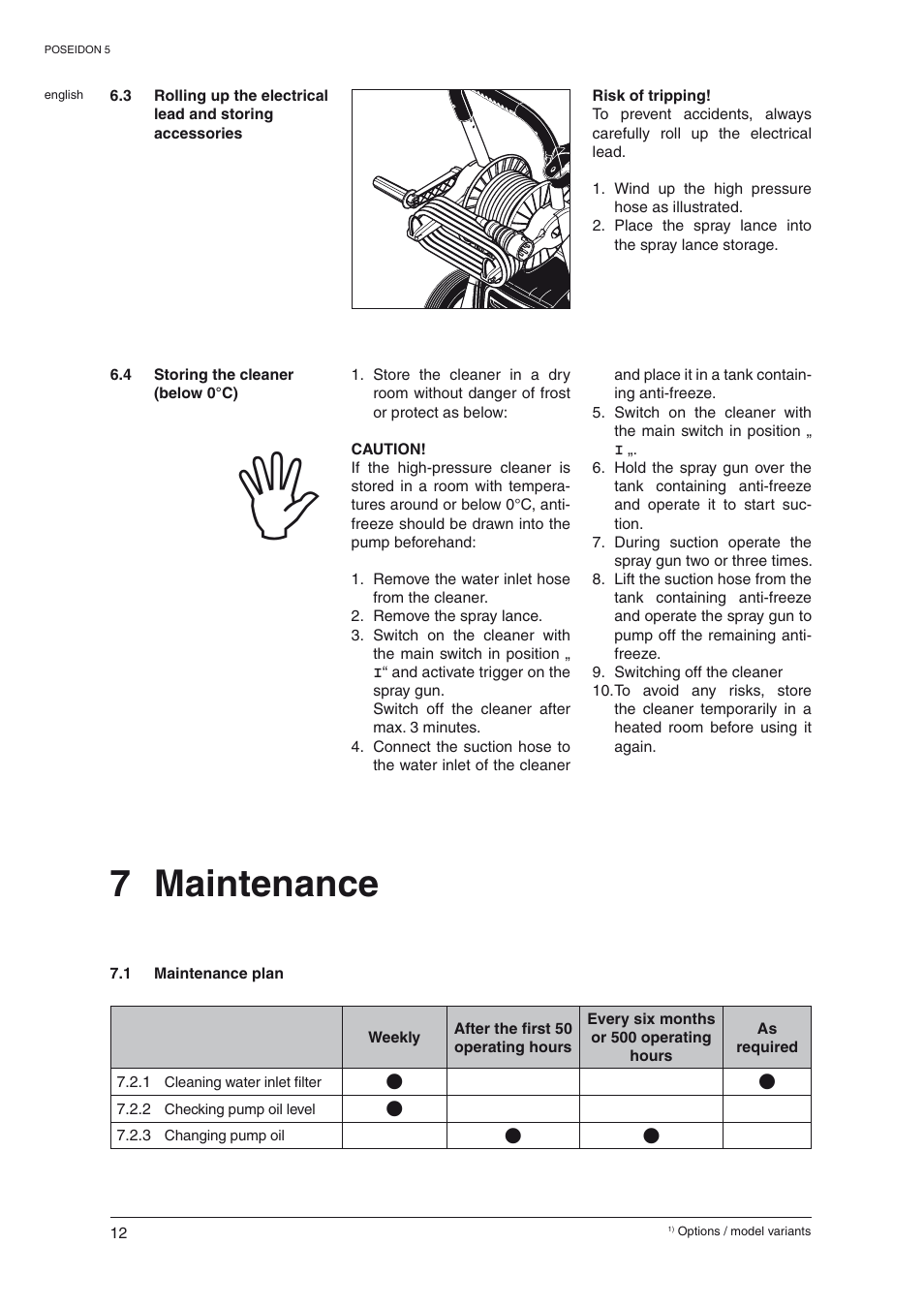 7 maintenance | Nilfisk-Advance America 5 User Manual | Page 13 / 19