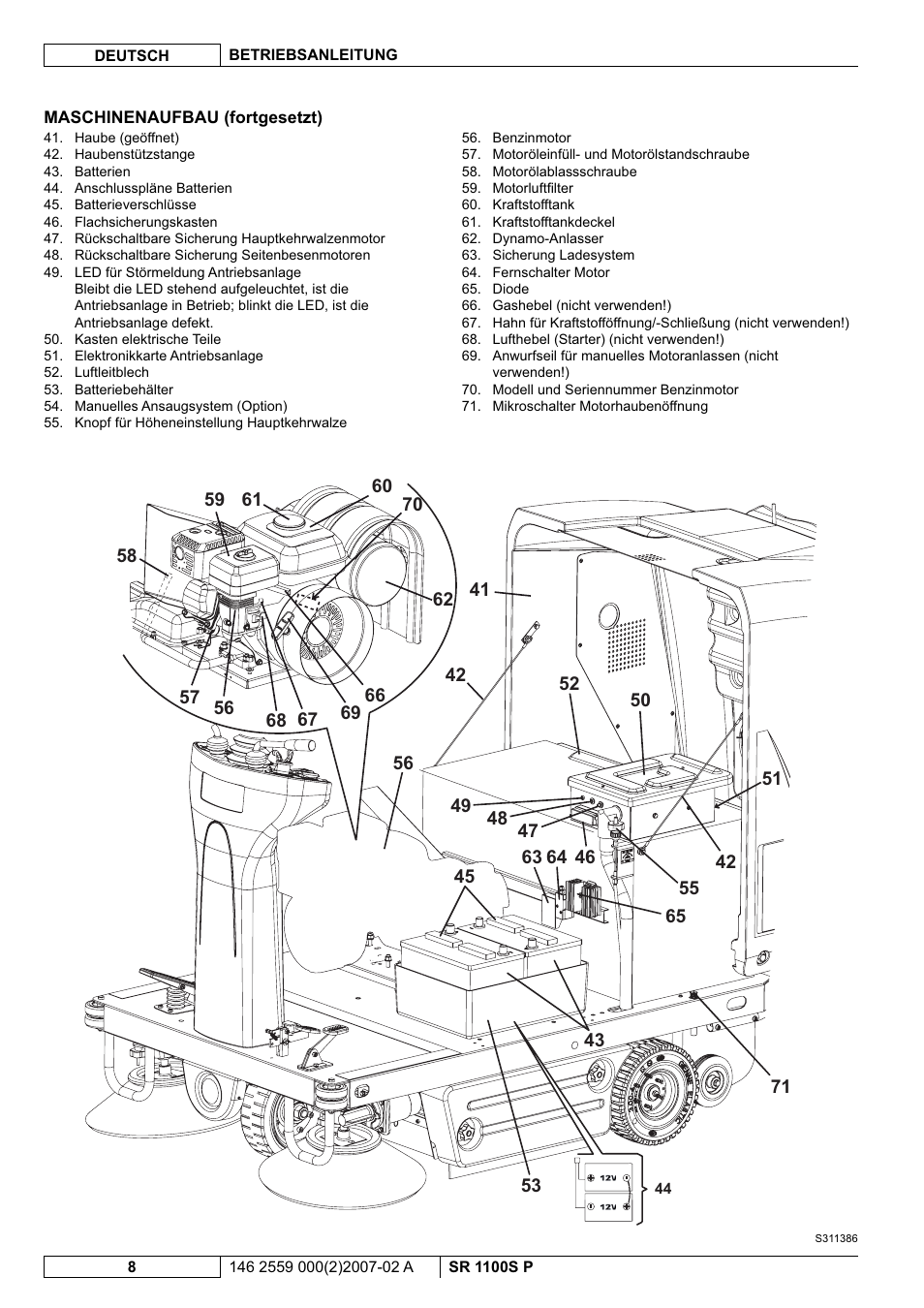 Nilfisk-Advance America SR 1100S User Manual | Page 10 / 100