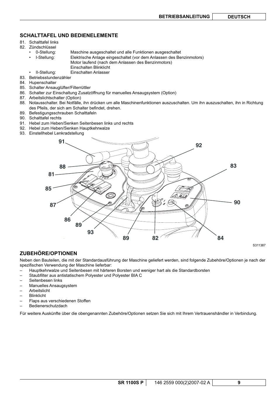 Nilfisk-Advance America SR 1100S User Manual | Page 11 / 100
