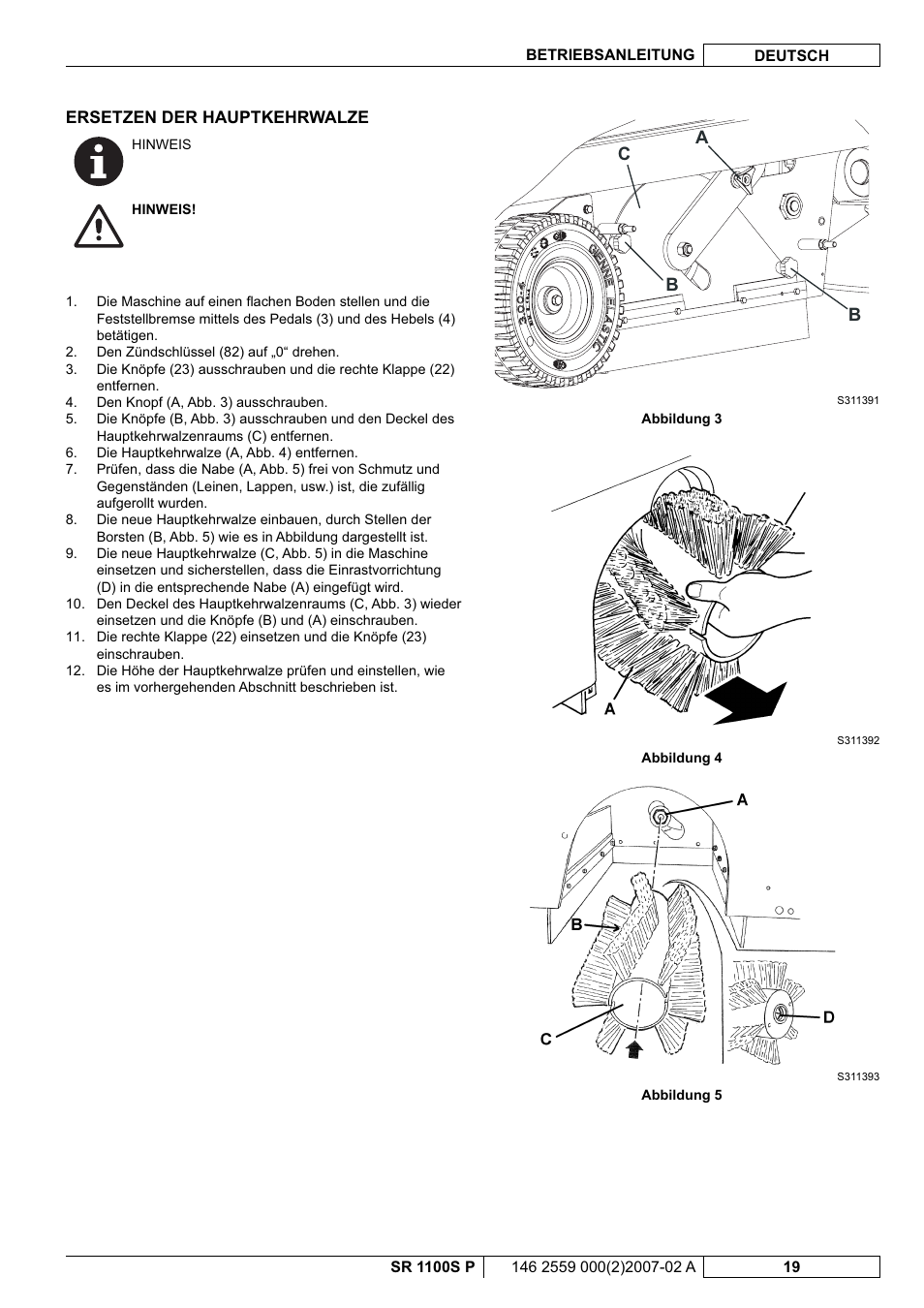 Nilfisk-Advance America SR 1100S User Manual | Page 21 / 100