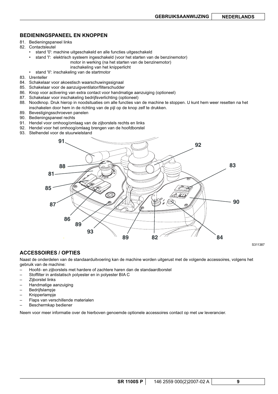 Nilfisk-Advance America SR 1100S User Manual | Page 83 / 100