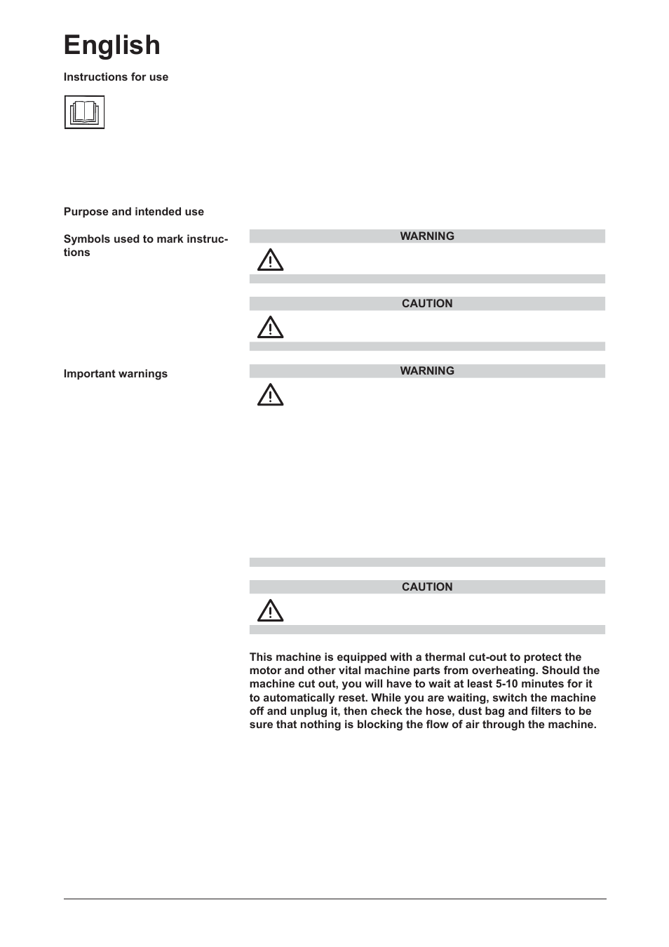 English | Nilfisk-Advance America GD 910 User Manual | Page 8 / 12