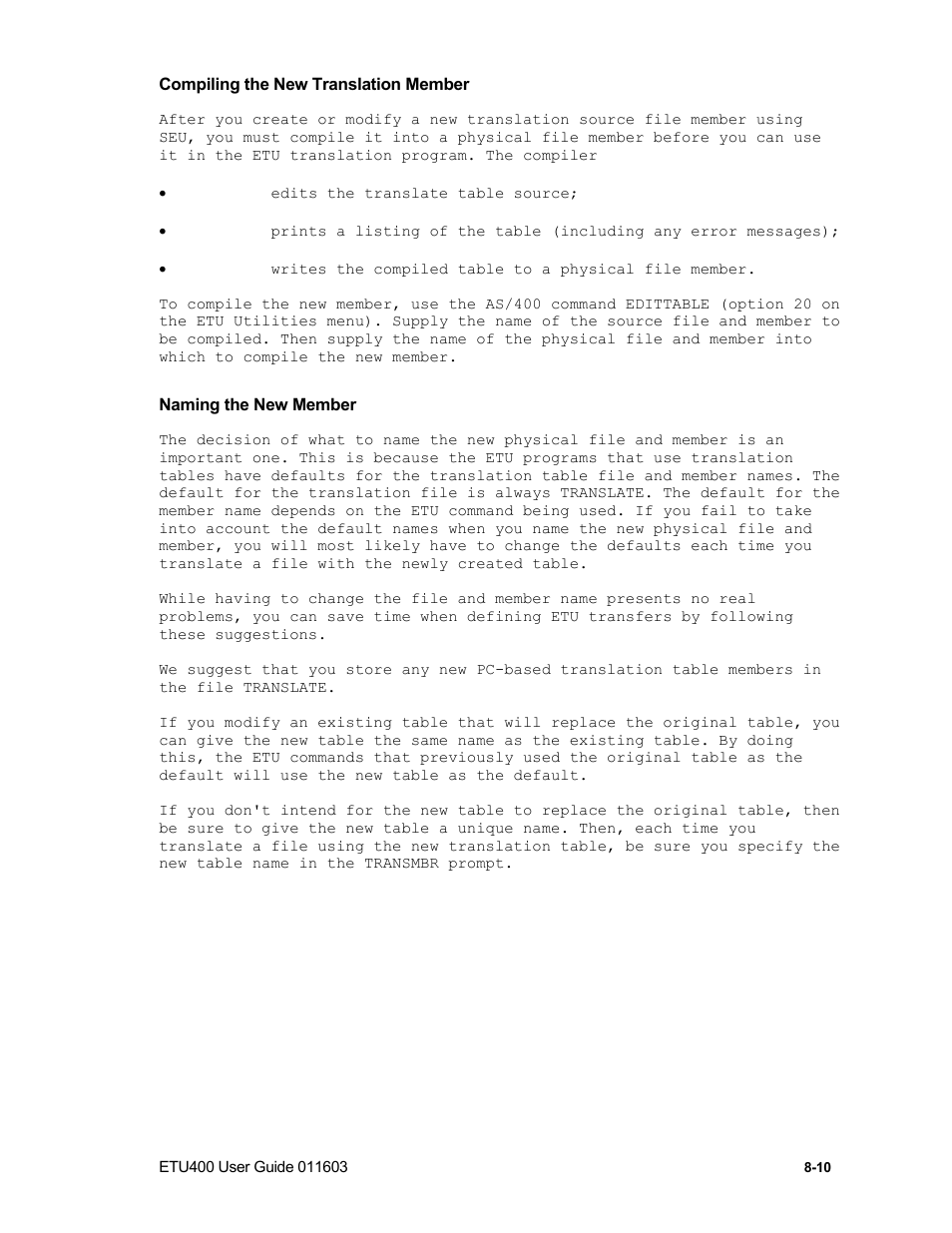Advanced etu features | Nlynx ETU400 User Manual | Page 104 / 314