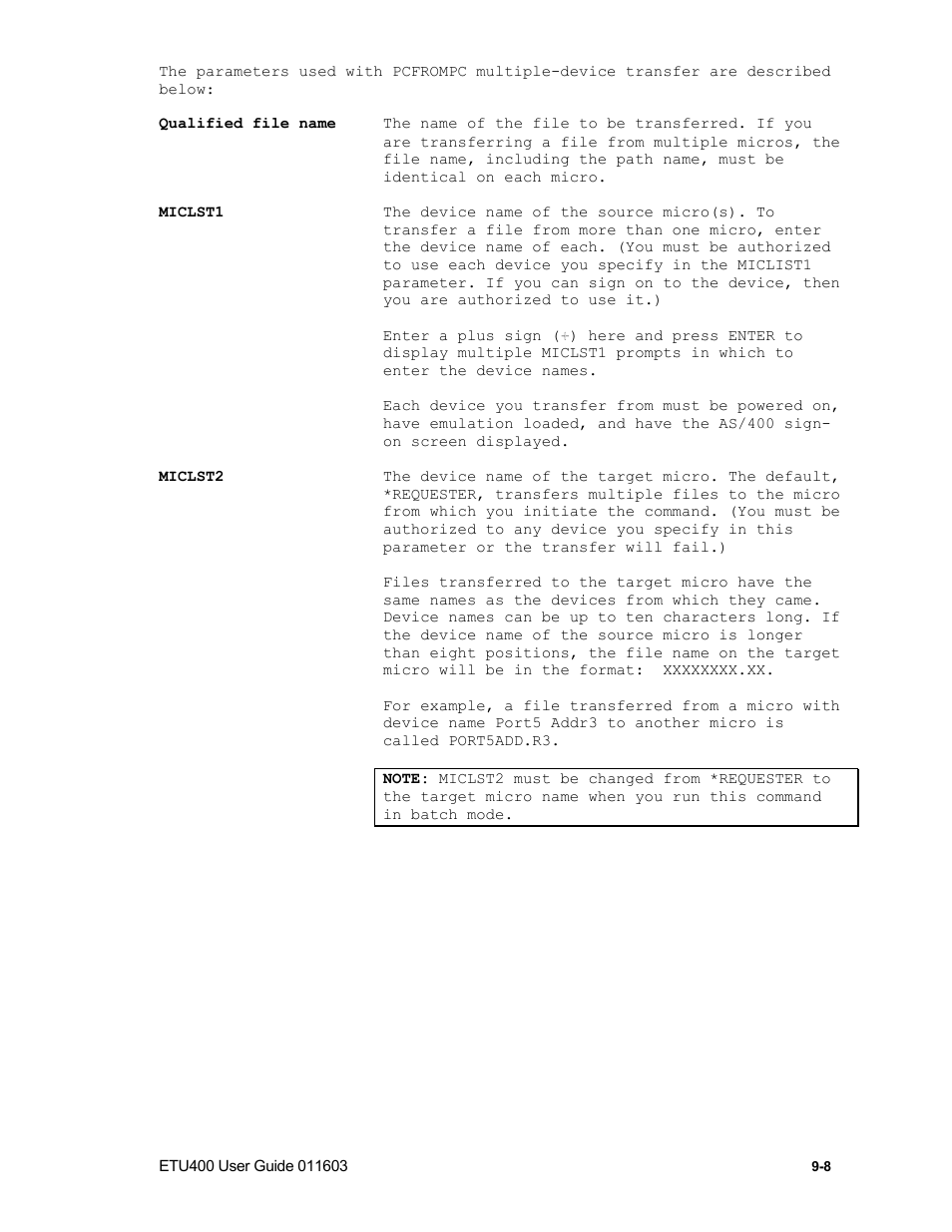 The pctopc command | Nlynx ETU400 User Manual | Page 112 / 314
