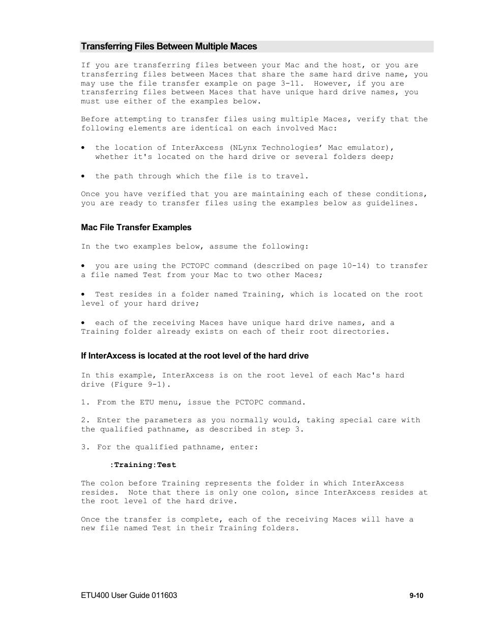 If interaxcess is one or more folders deep | Nlynx ETU400 User Manual | Page 114 / 314