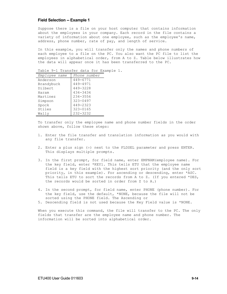 Field selection -- example 2 | Nlynx ETU400 User Manual | Page 118 / 314