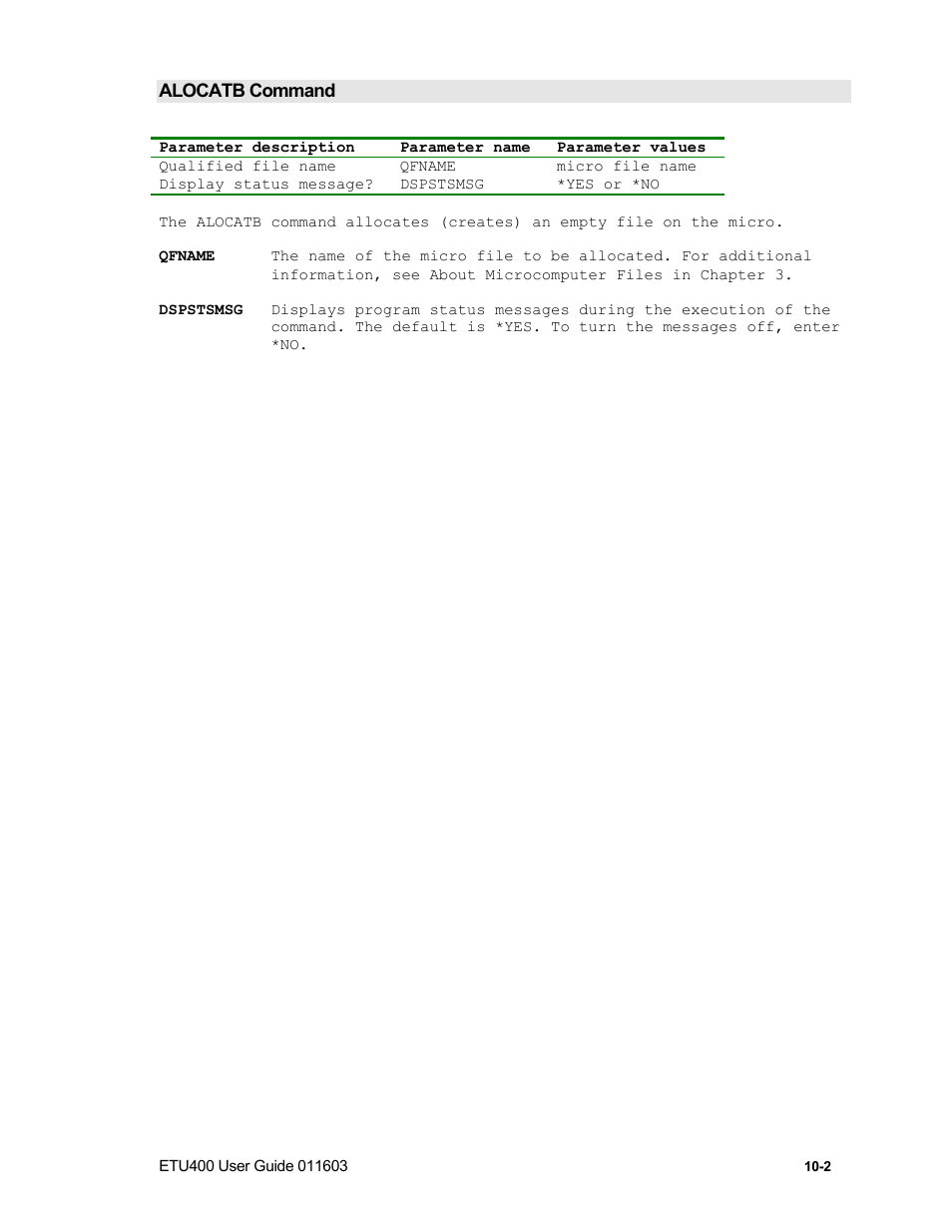 Deleteb command | Nlynx ETU400 User Manual | Page 132 / 314