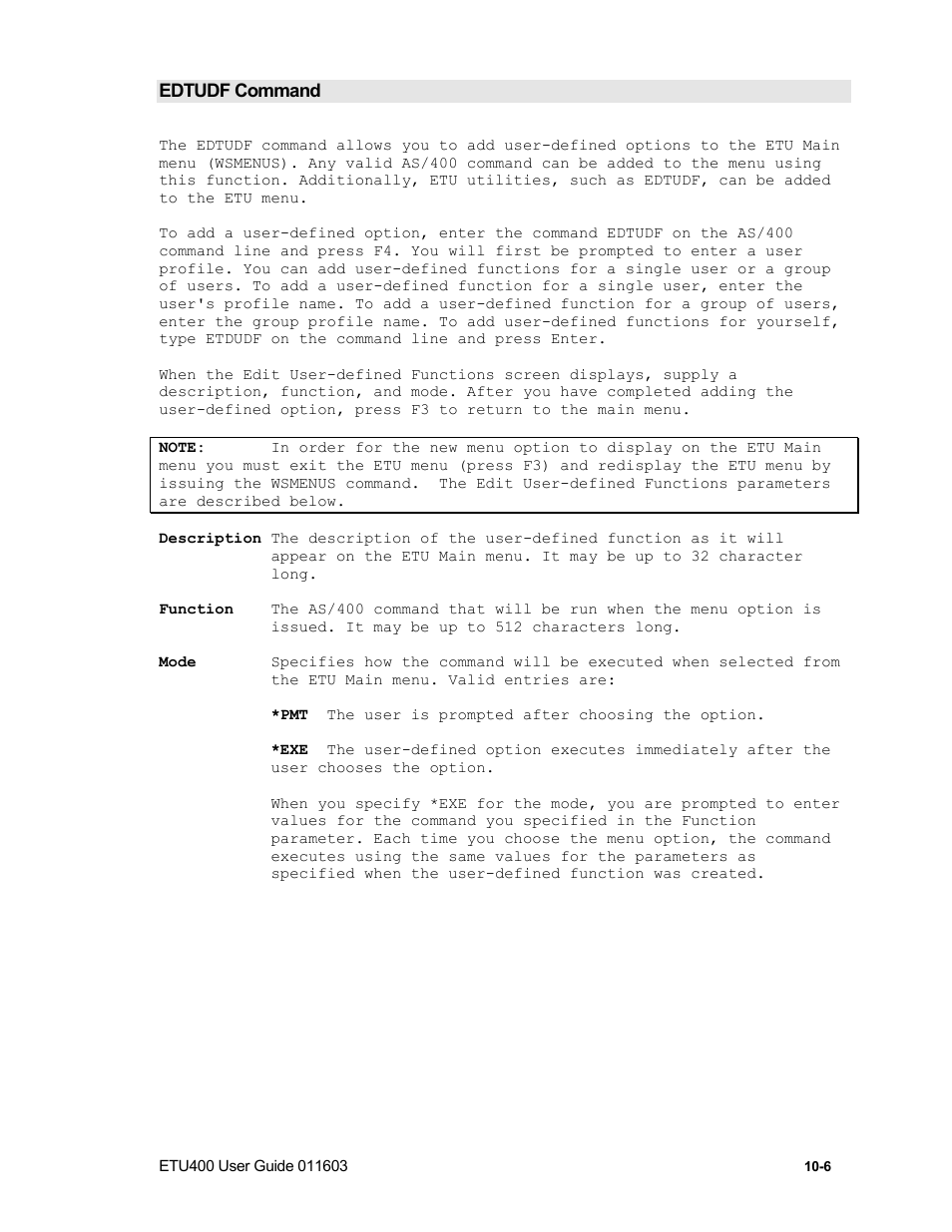 Edtudf notes | Nlynx ETU400 User Manual | Page 136 / 314
