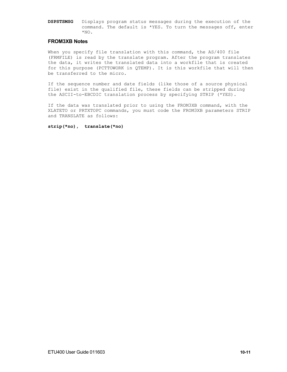 Pcfrompc command | Nlynx ETU400 User Manual | Page 141 / 314