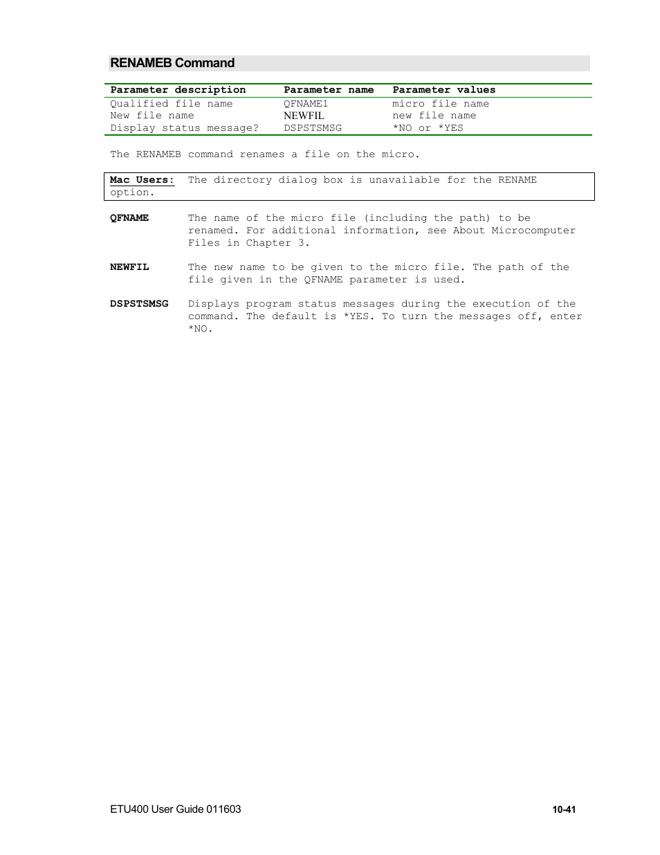 Sbmbatxfer command | Nlynx ETU400 User Manual | Page 171 / 314