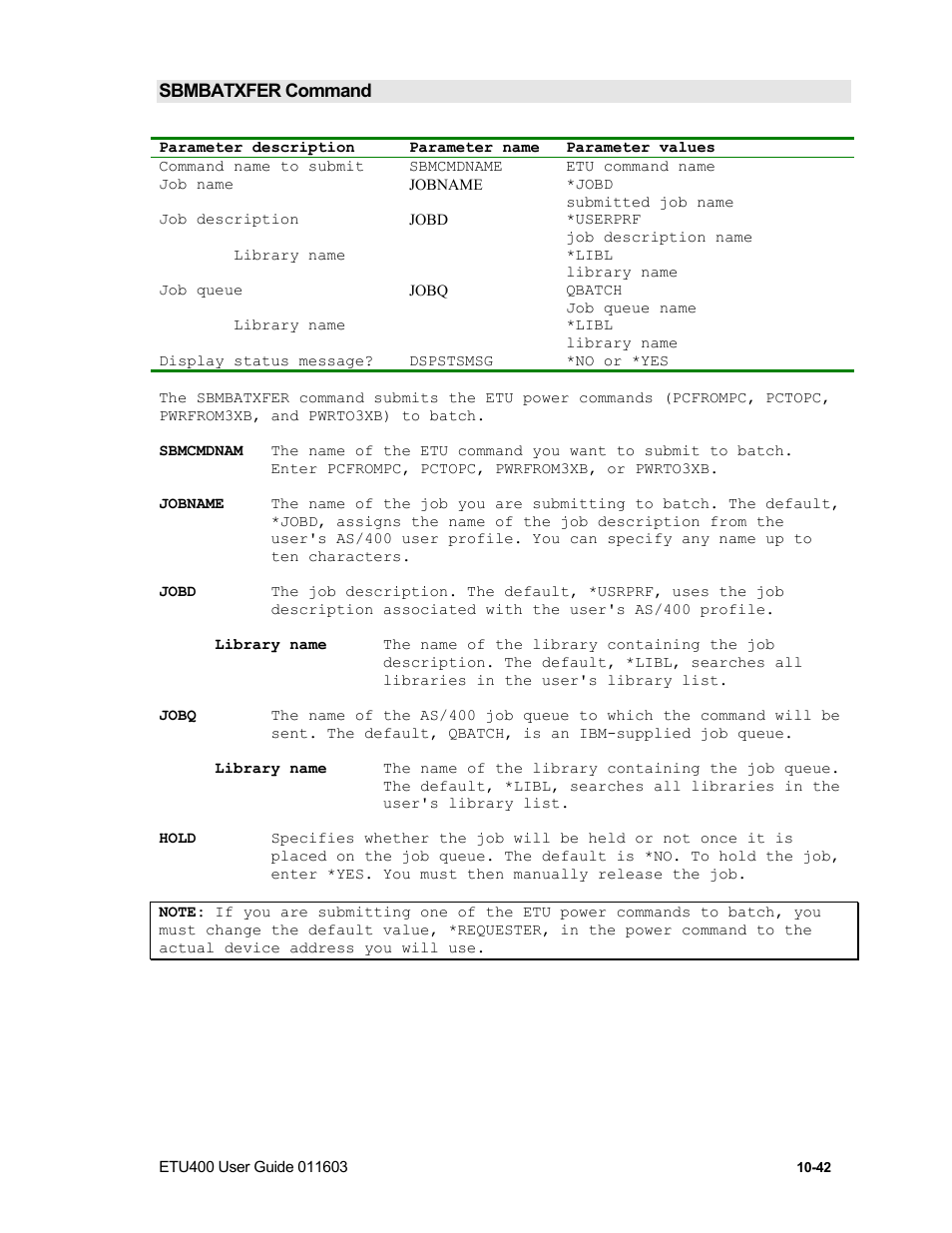 Sbmschjob command, Before you begin | Nlynx ETU400 User Manual | Page 172 / 314