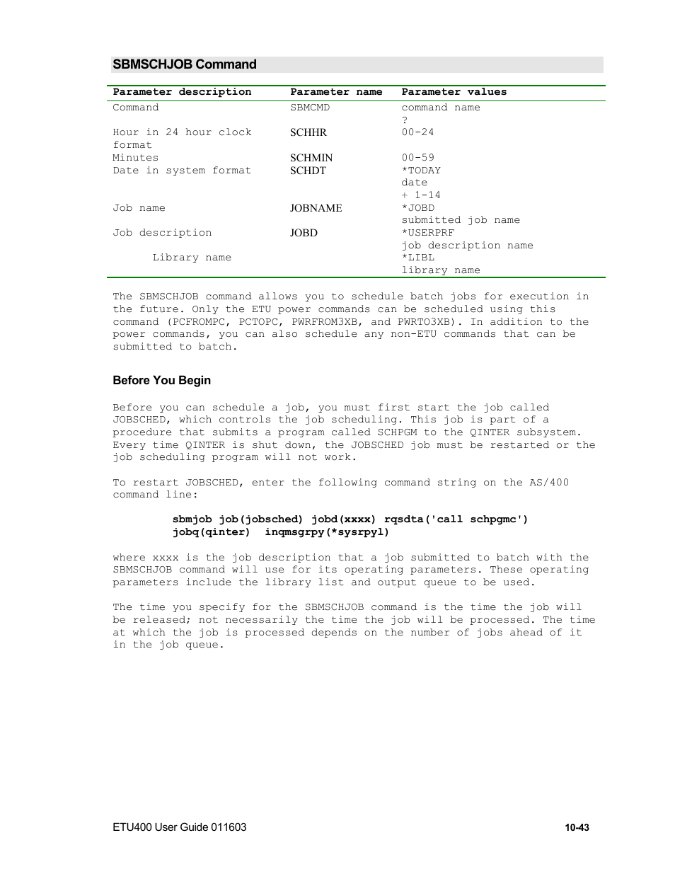 To schedule a job | Nlynx ETU400 User Manual | Page 173 / 314