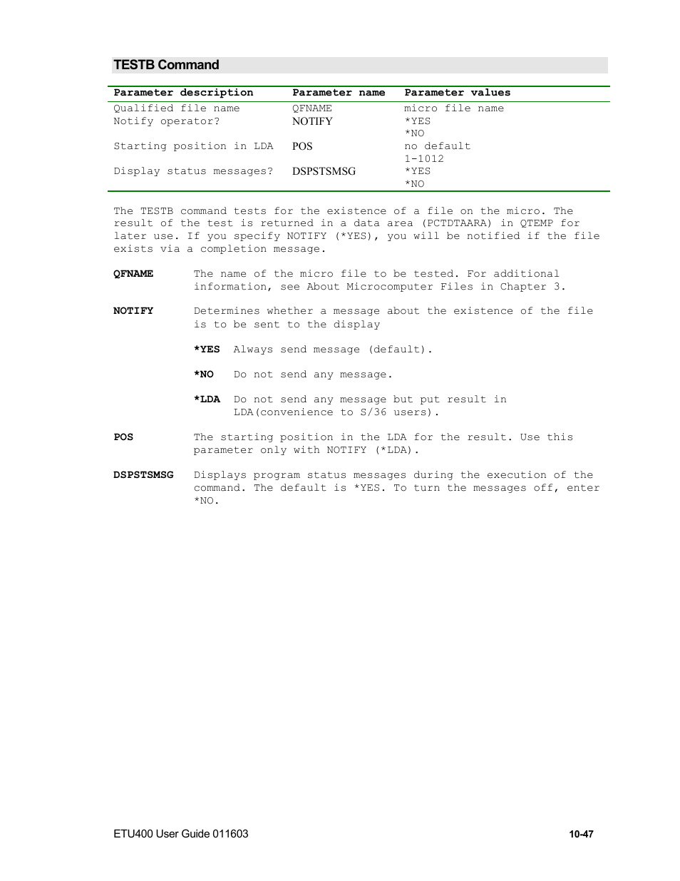 To3xb command | Nlynx ETU400 User Manual | Page 177 / 314