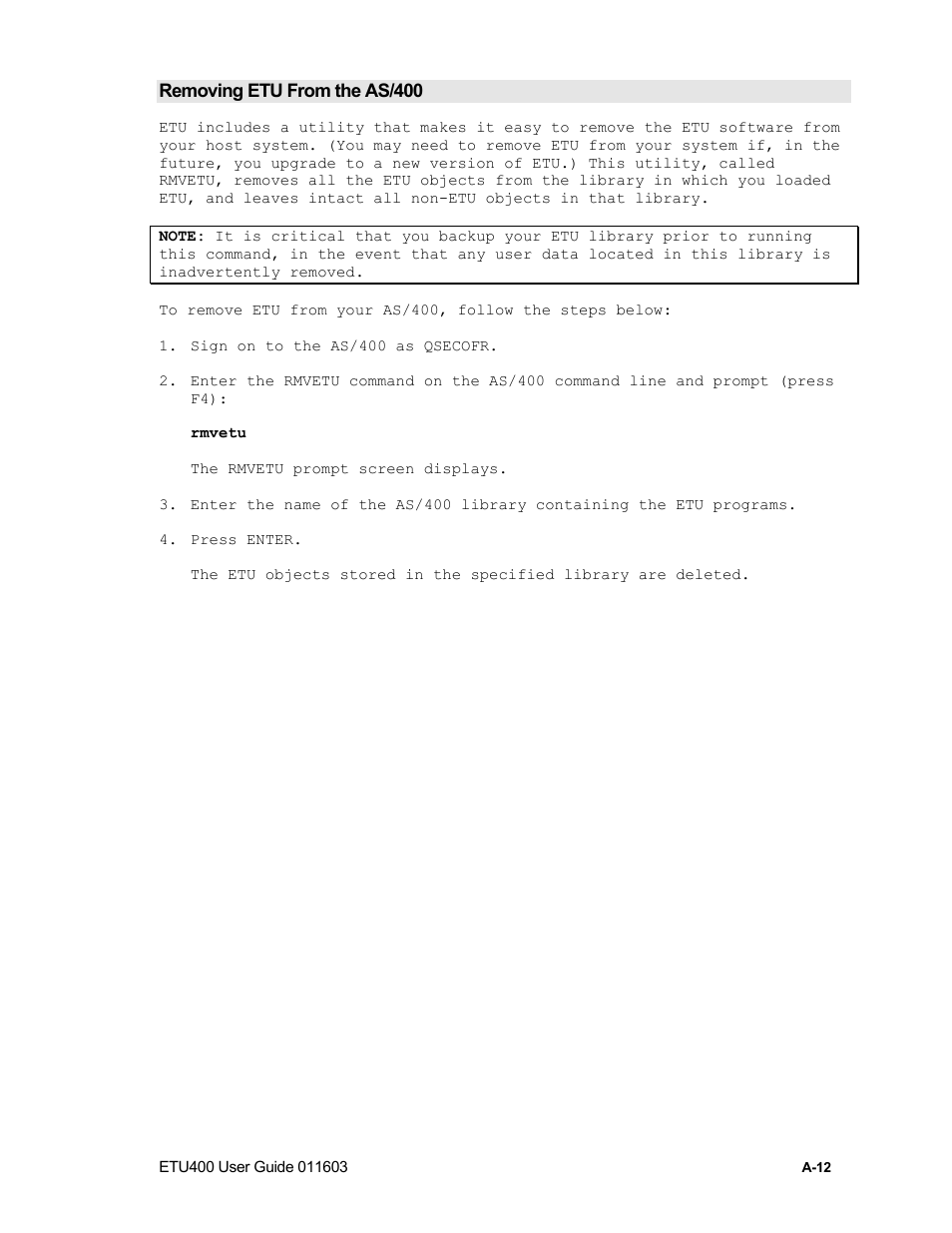 Appendix c, Etu compatibility | Nlynx ETU400 User Manual | Page 203 / 314