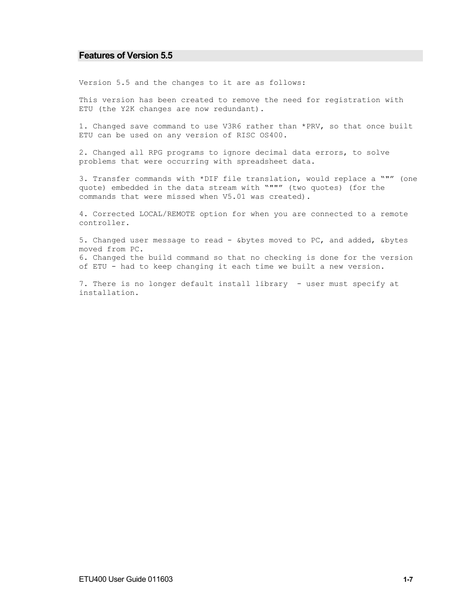 Features of version 5.5 | Nlynx ETU400 User Manual | Page 23 / 314