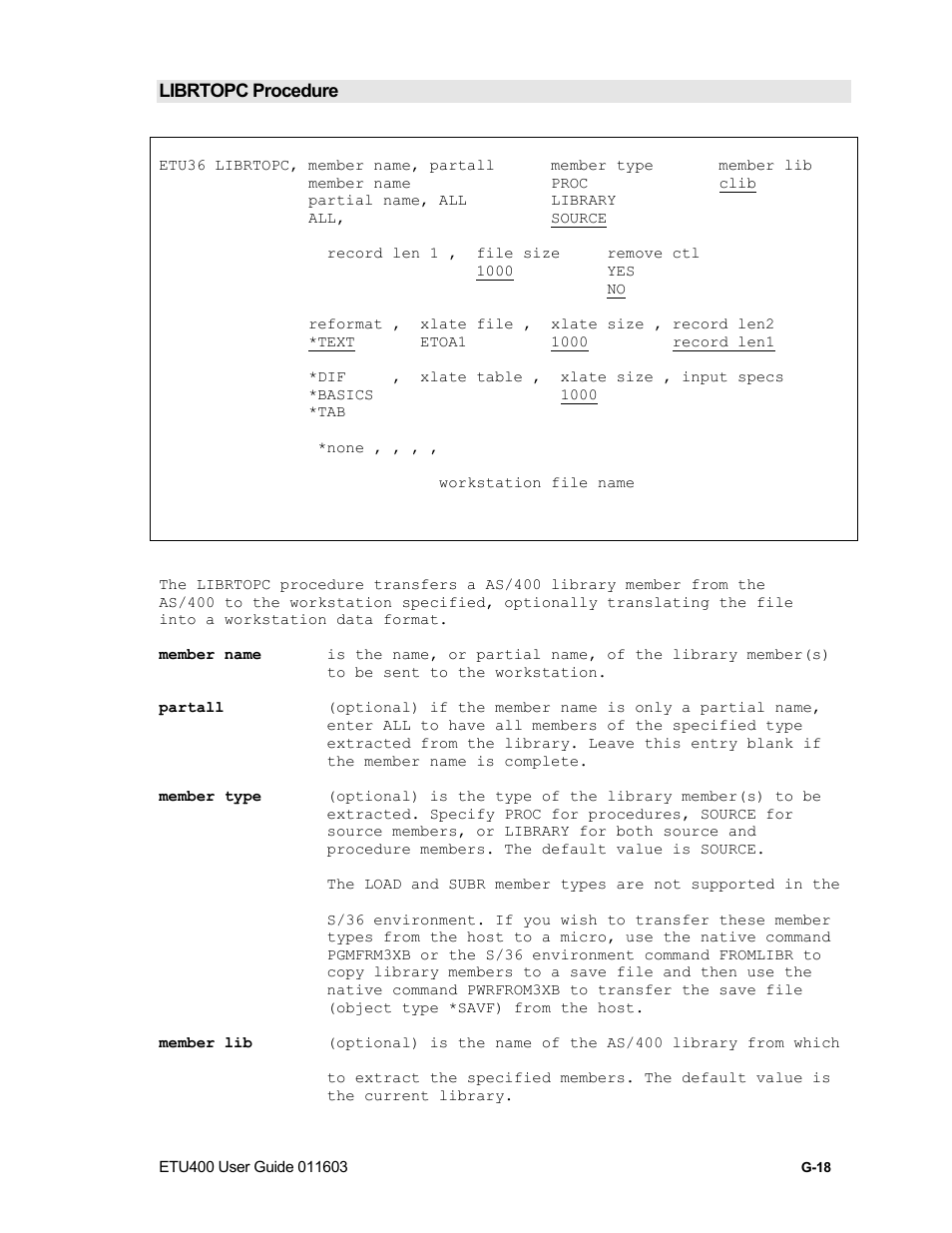 Prnttopc procedure, G-23 | Nlynx ETU400 User Manual | Page 288 / 314
