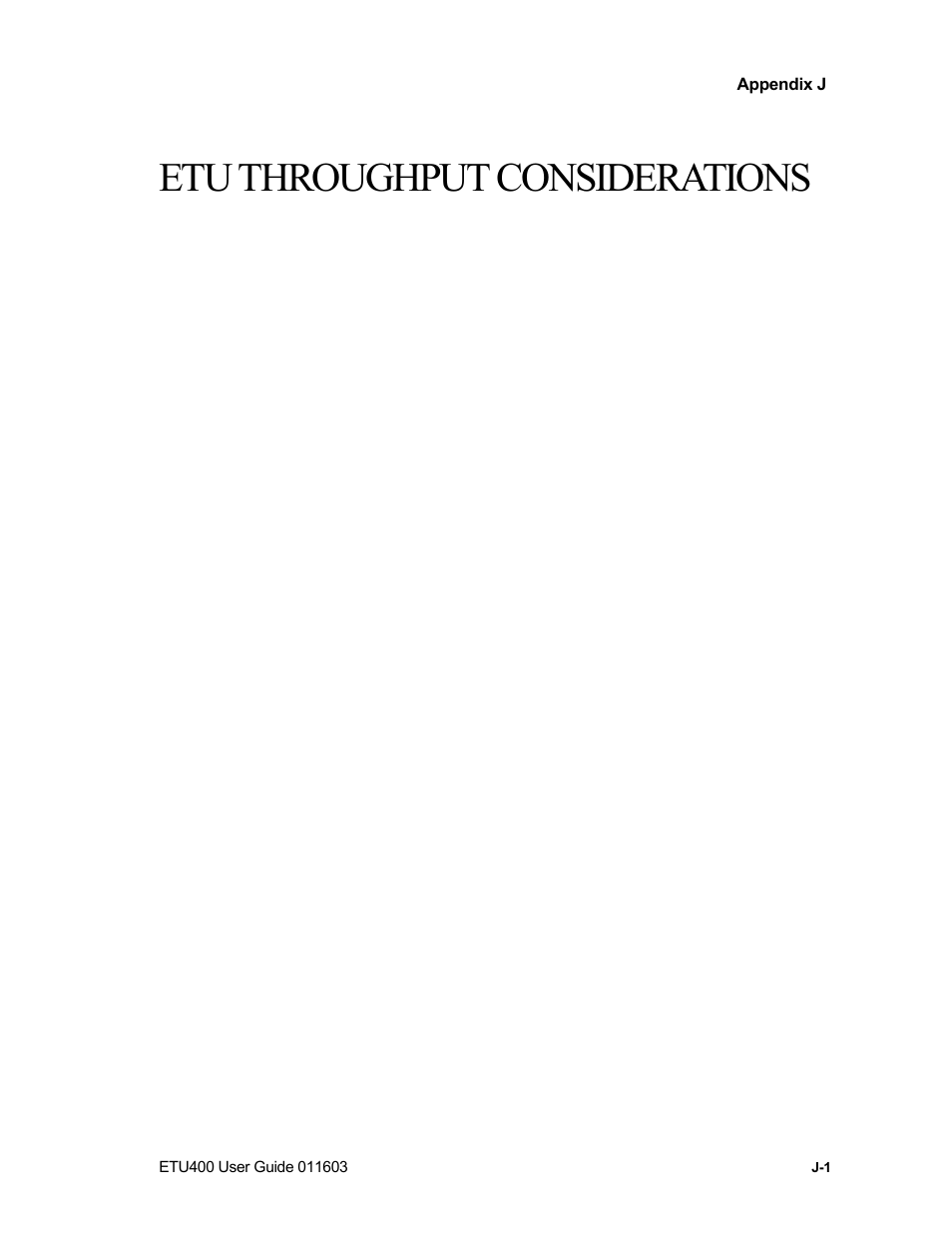 Etu throughput considerations | Nlynx ETU400 User Manual | Page 309 / 314