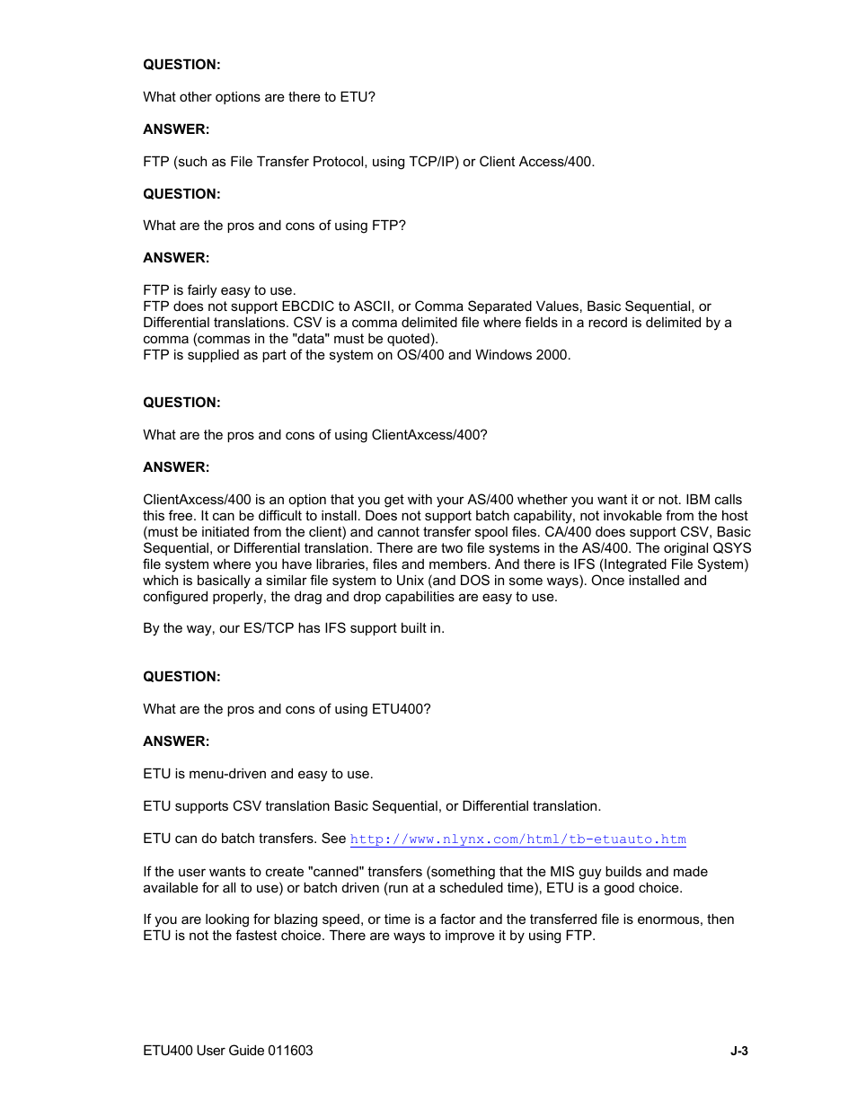 Nlynx ETU400 User Manual | Page 311 / 314