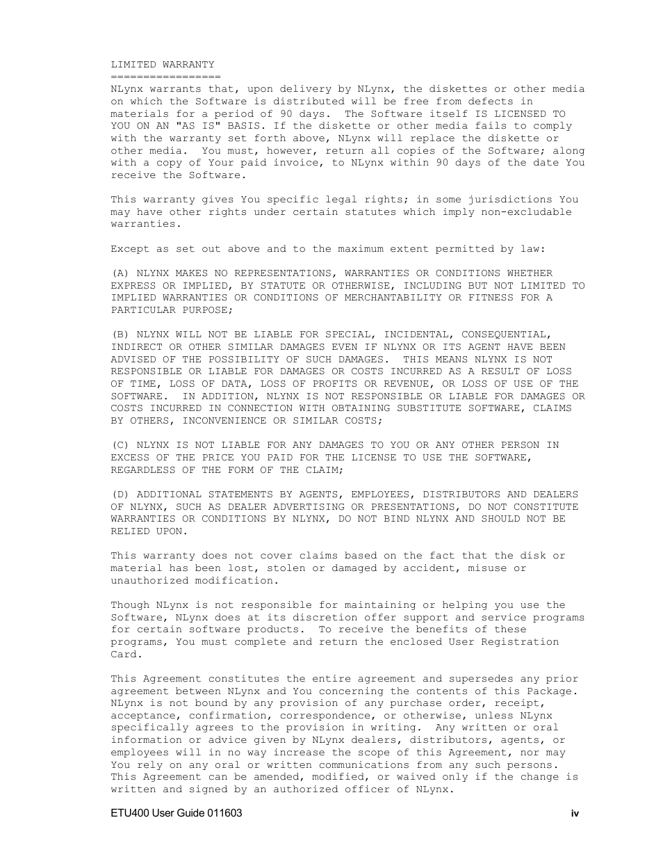 Nlynx ETU400 User Manual | Page 4 / 314