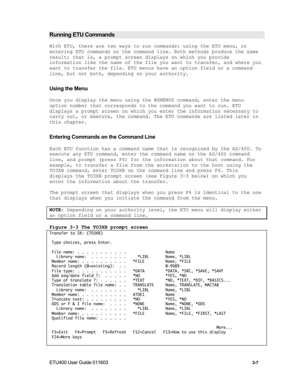 Using the command prompts, Using mac directory dialog boxes | Nlynx ETU400 User Manual | Page 42 / 314