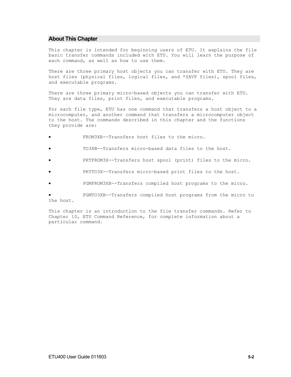 Transferring data files, From3xb example | Nlynx ETU400 User Manual | Page 62 / 314