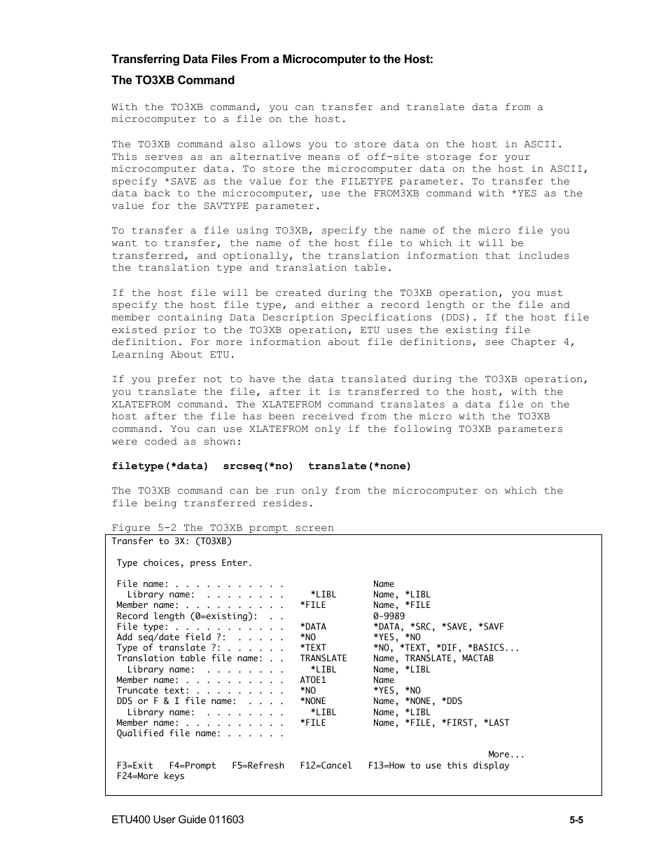 To3xb example | Nlynx ETU400 User Manual | Page 65 / 314