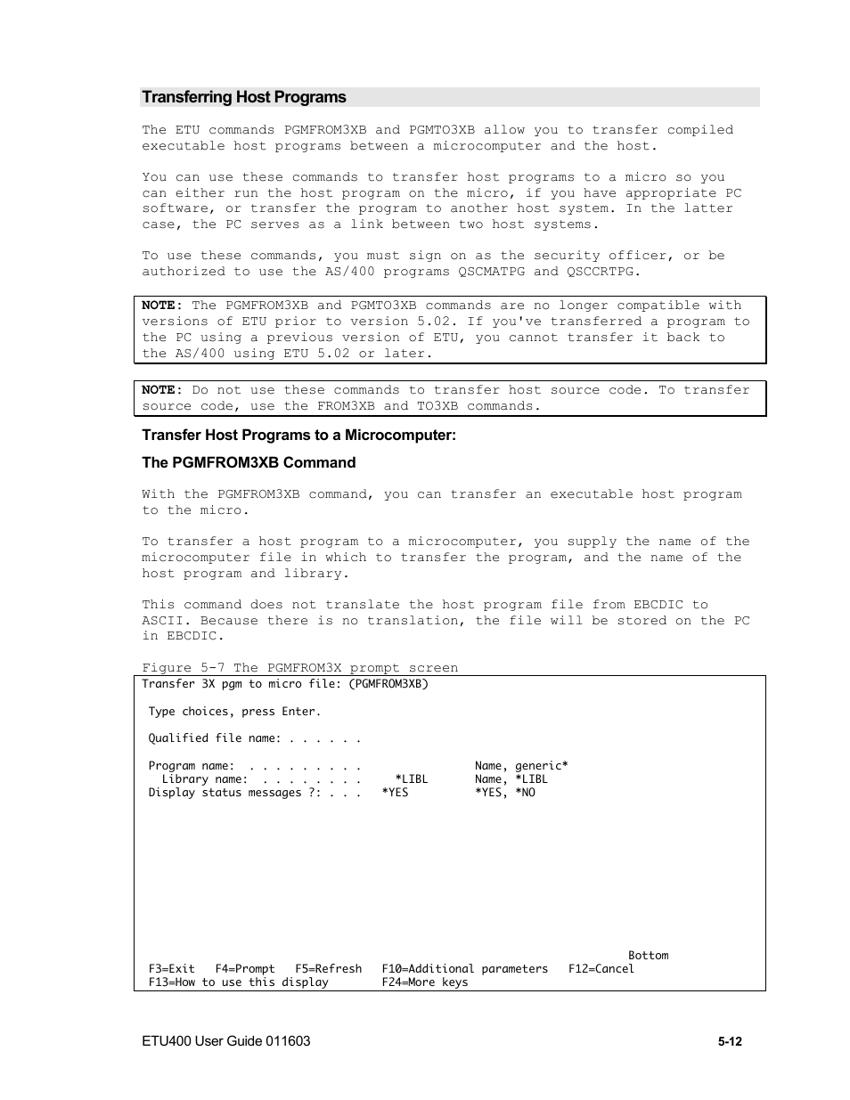 Pgmfrom3xb example | Nlynx ETU400 User Manual | Page 72 / 314