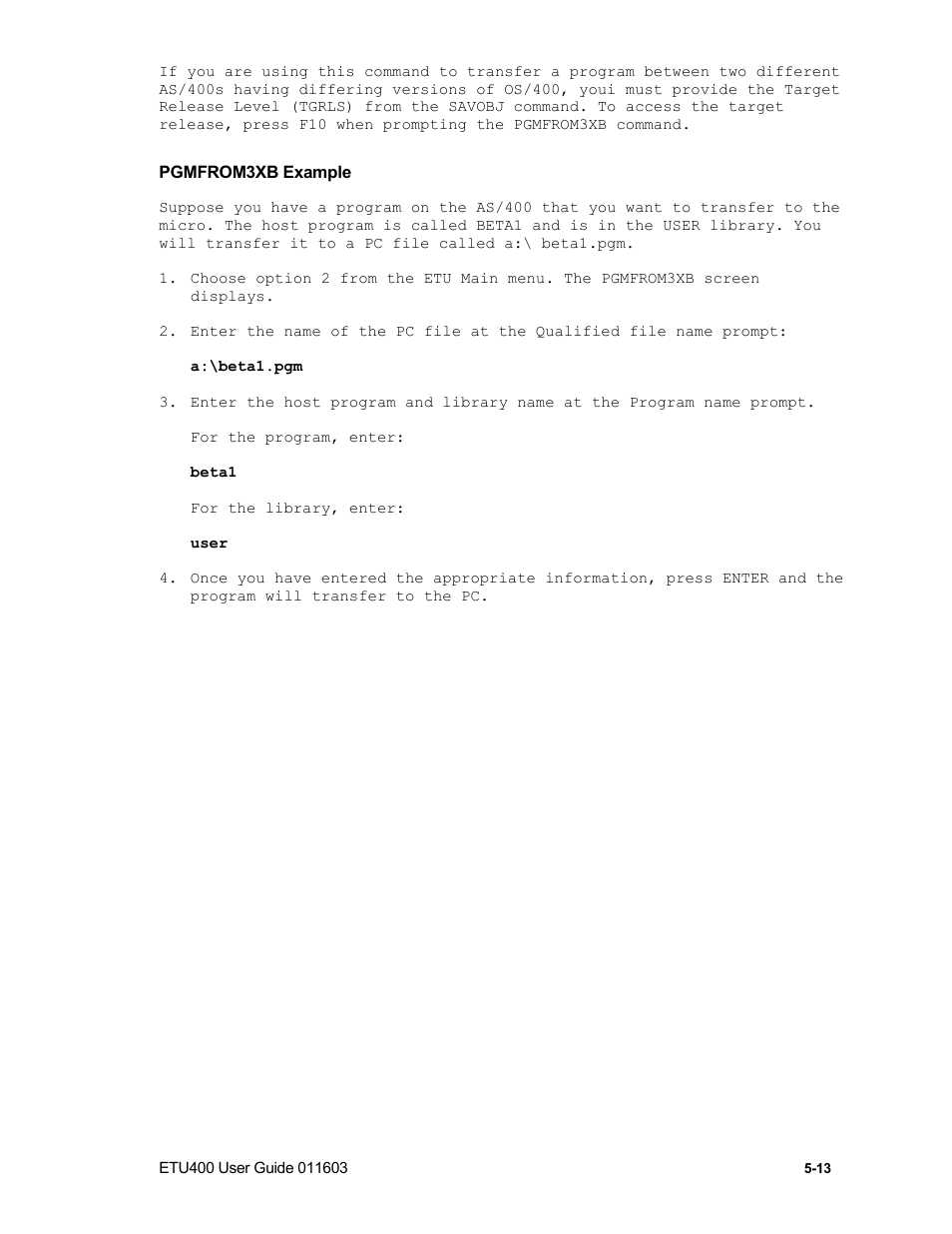 Transfer host programs to the host | Nlynx ETU400 User Manual | Page 73 / 314