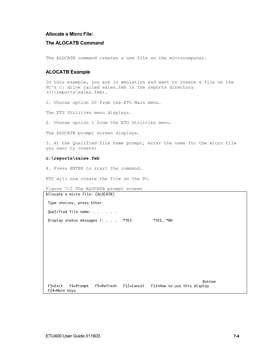Delete an existing file, The deleteb command | Nlynx ETU400 User Manual | Page 91 / 314