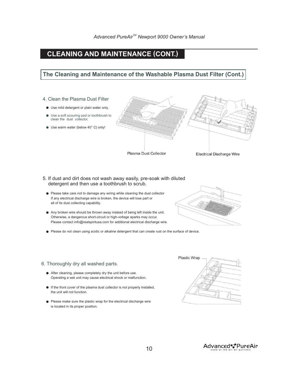 Cleaning and maintenance (cont.) | Nlynx NEWPORT 9000 User Manual | Page 11 / 16