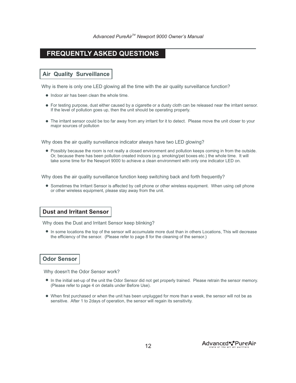Frequently asked questions | Nlynx NEWPORT 9000 User Manual | Page 13 / 16