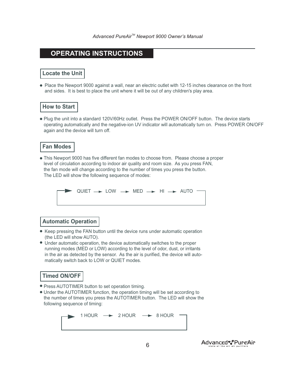 Operating instructions | Nlynx NEWPORT 9000 User Manual | Page 7 / 16
